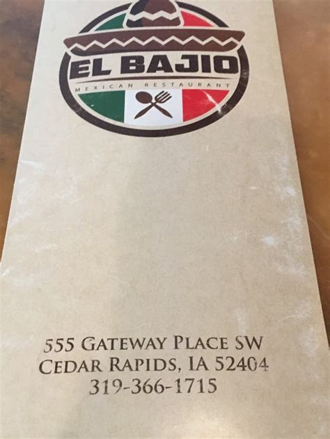 el bajio mexican restaurant cedar rapids iowa